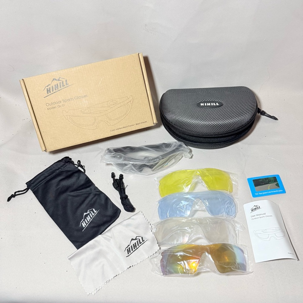 HiHill Interchangeable Polarized Outdoor Sports Glasses w/ 5 Lenses GL-S1